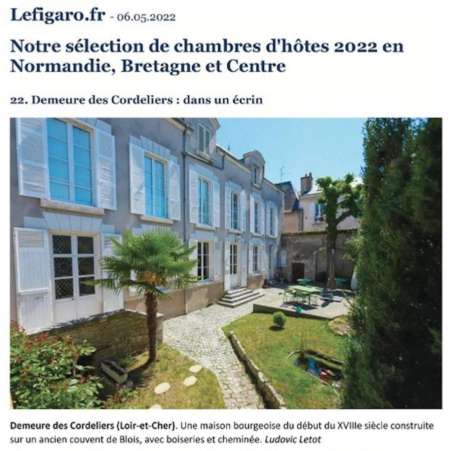 Demeure Des Cordeliers Avec Parking Prive Bed and Breakfast Blois Eksteriør billede